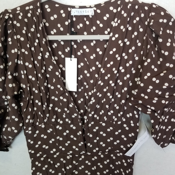 NWT $198 Flynn Skye Elsie Midi Dress Polka Dot - Picture 8 of 13